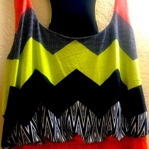 XL Chevron print maxi dress